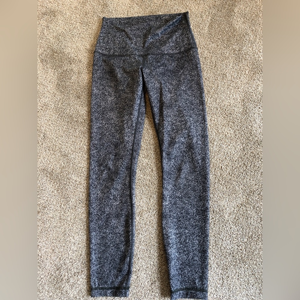 Lululemon high waisted speckled grey legging